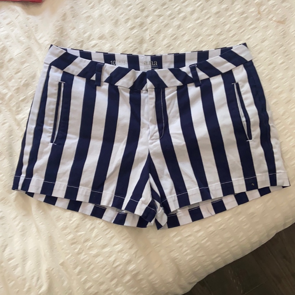 Size 10 A.N.A Striped Shorts